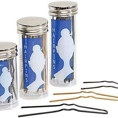 12 pk Black dark brown Hair Pins