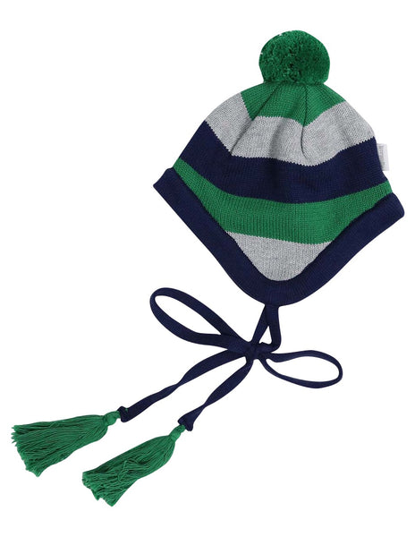 Stripe Lined Knit Beanie