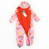 Spring Rainbow Rainsuit Pink