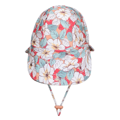 Swim Legionnaire Flap Beach Hat - Hibiscus
