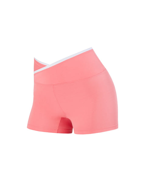 COLETTE CROSS FRONT SHORTS CORAL