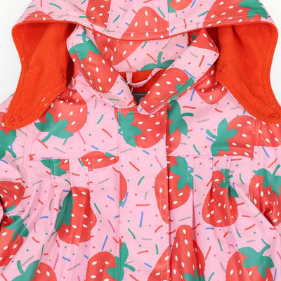 Strawberries & Sprinkles Raincoat Pink