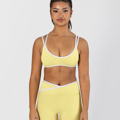 Colette cross front shorts lemon