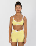 Colette cross front shorts lemon
