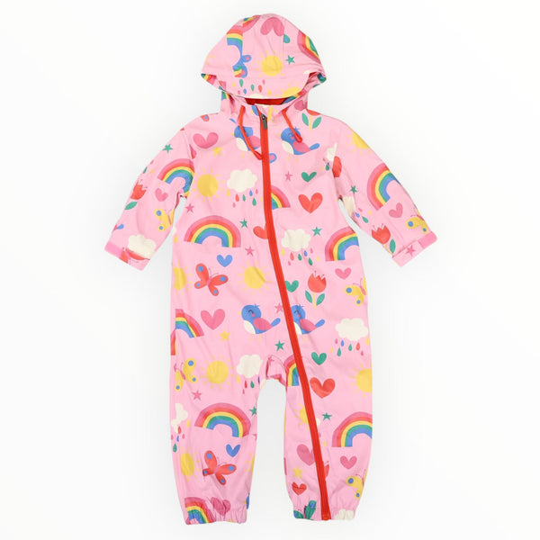 Spring Rainbow Rainsuit Pink