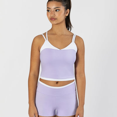 COLETTE CROSS FRONT SHORTS LILAC