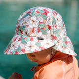 Swim Legionnaire Flap Beach Hat - Hibiscus