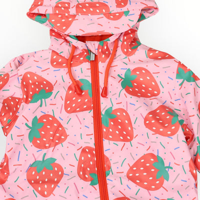 Strawberries and sprinkles rainsuit