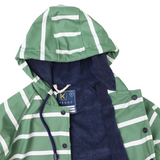 Colour Change Stripe Raincoat Green