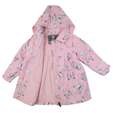 Butterfly colour change raincoat fairytale pink