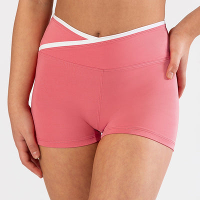 COLETTE CROSS FRONT SHORTS CORAL