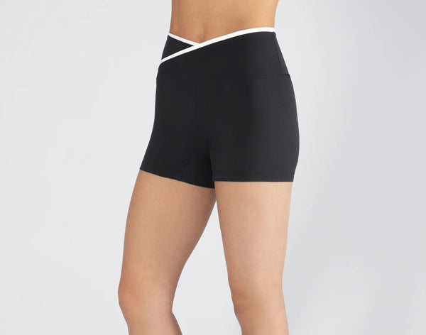 Colette Black Cross Front Short