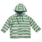 Colour Change Stripe Raincoat Green