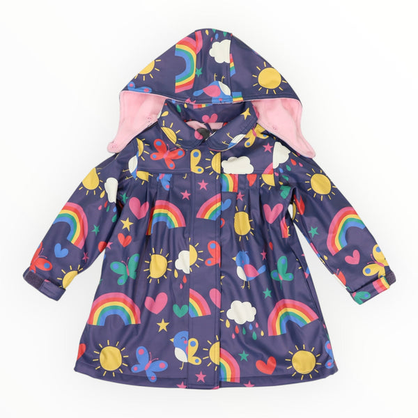 Spring Rainbow Raincoat Navy