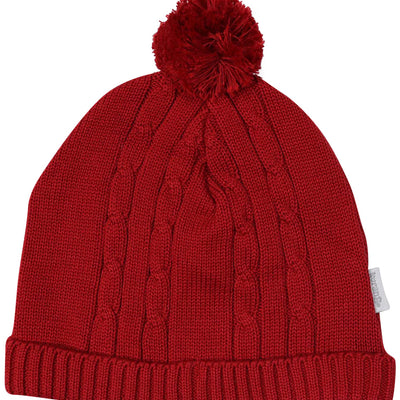 Red knit beanie