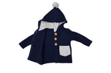 Korango Hooded Knit Jacket- navy