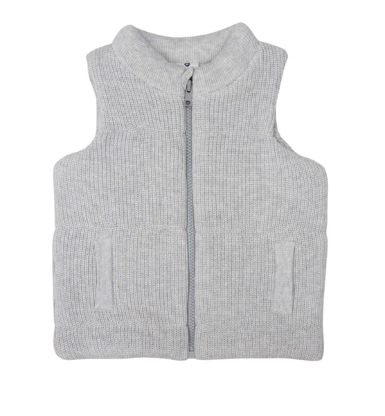 Korango Lined Knit Vest- grey marle