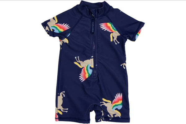 Korango Unicorn Zip Swimsuit - navy