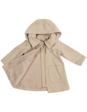 Zip lined overcoat with hood